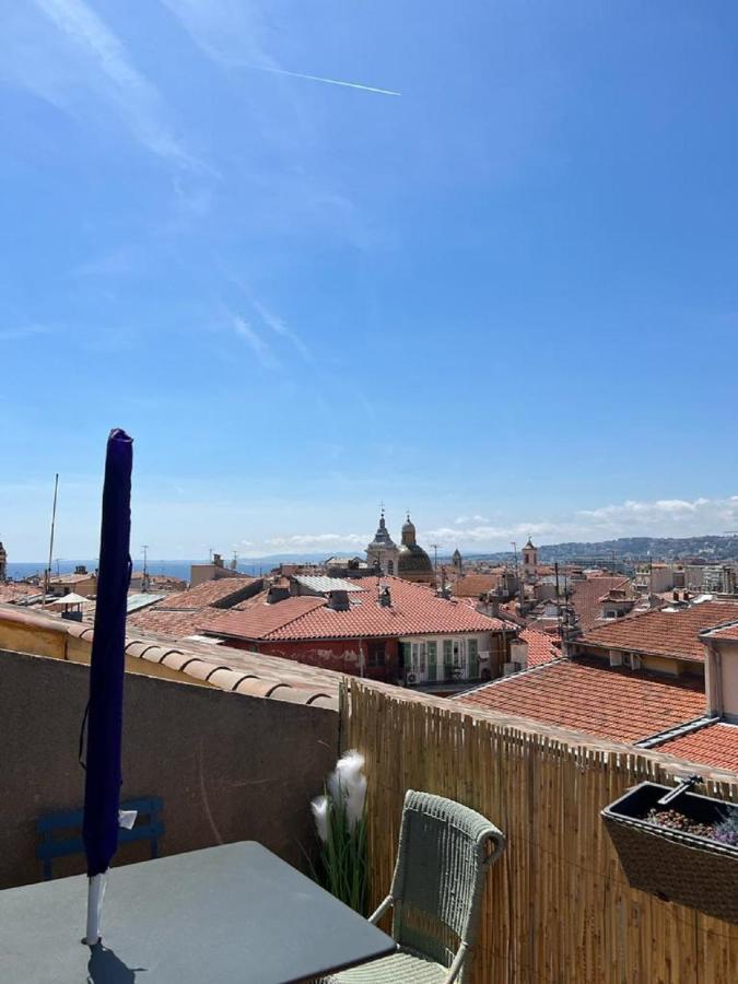 La Croix - F3, Terrasse Vue Panoramique, Vieux-Nice Old Town And Terrace Dış mekan fotoğraf