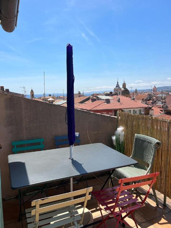La Croix - F3, Terrasse Vue Panoramique, Vieux-Nice Old Town And Terrace Dış mekan fotoğraf